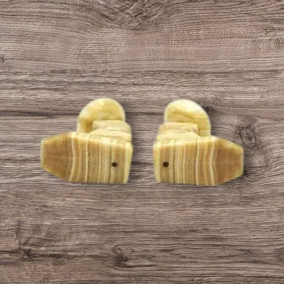 Vintage Onyx Siesta Man Book Ends - Picture 6 of 7